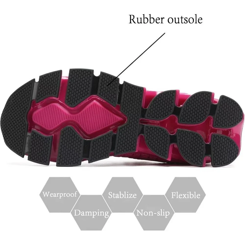 Women Bright Purple Slip-On Walking Running Shoes Blade Sneaker Non-Slip Comfort